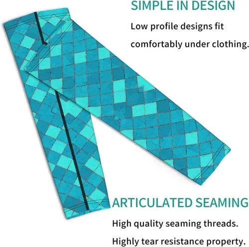 Vista 3 de Acuarela Limón Enfriamiento Brazo Mangas Cubierta UV Protección Solar para Mujeres Golf Brazo Mangas 1 Par, Estrella de mar de tortuga oceánica