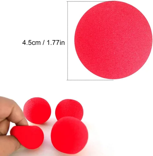 Vista 5 de Sonew Pelota de esponja, 10 bolas mágicas de esponja suave roja para accesorios de calle, truco clásico de comedia