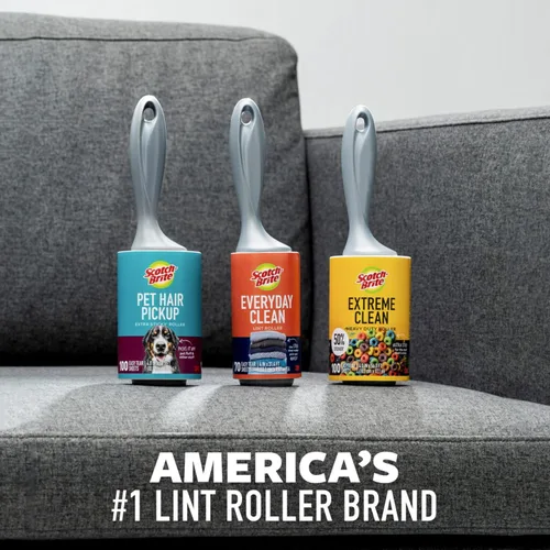Vista 7 de Scotch-Brite Lint Roller, Works Great On Pet Hair, 2 Rollers, 56 Sheets Per Roller, 112 Sheets Total