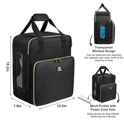 Vista 3 de Estuche de transporte compatible con Baby Brezza Formula Pro Advanced Formula Pro, bolsa de viaje con mezclador de fórmula aislada con correa