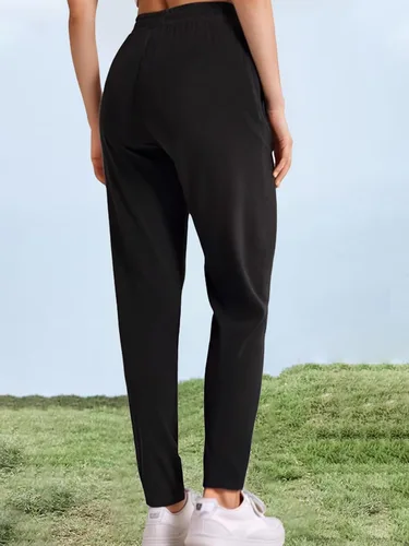 Vista 3 de Pantalones de senderismo para mujer, ligeros, cómodos, transpirables, de secado rápido, elásticos, con bolsillo con cremallera