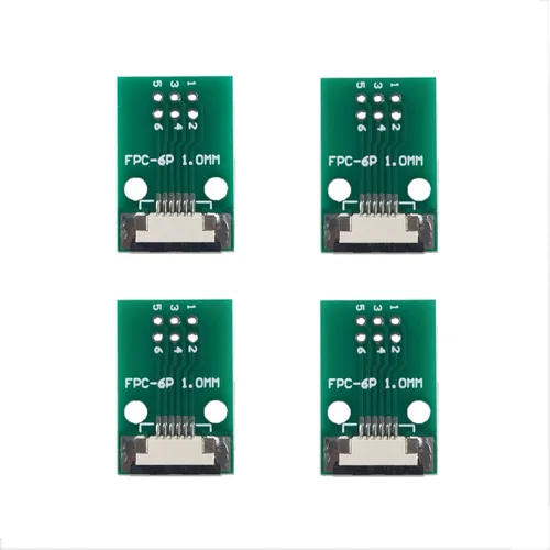 Vista 6 de MTCELL 6 unids FFC FPC PCB Converter Board 4 Pin 0.039 in Pitch to Dip 0.100 in para FCC Cable Par Extender Adaptador