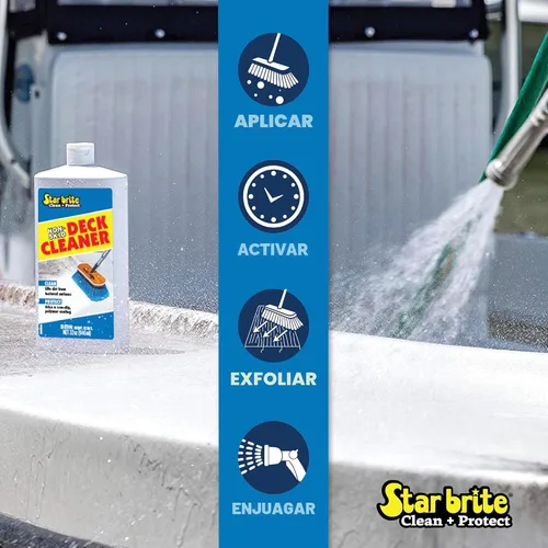 Vista 5 de STAR BRITE Limpiador y protector de cubierta antideslizante, protector UV y manchas, 1 galón (085900), 22 fl oz (paquete de 1)