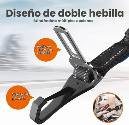 Vista 2 de IOKHEIRA Cinturón de seguridad para perro, arnés ajustable actualizado reflectante con elástico de bungee para asiento de coche con mosquetón