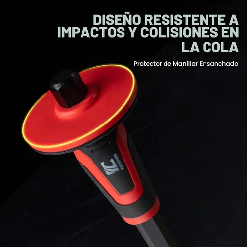 Vista 3 de ROTATION Cincel de roca con protector de mano, cincel frío plano de 8