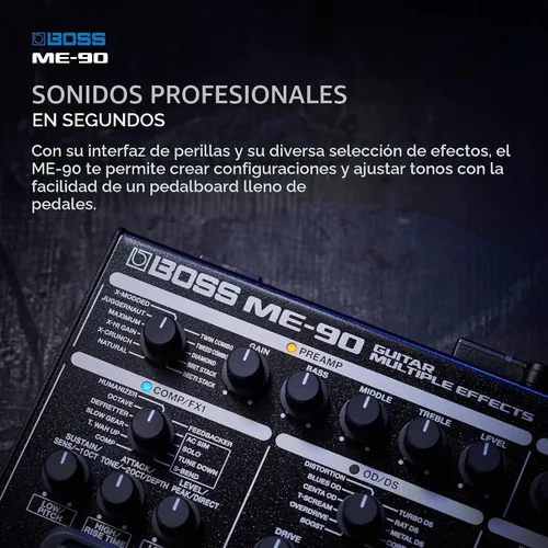 Vista 3 de BOSS ME-90 Multi-efectos de guitarra Procesador de guitarra todo en uno 11 modelos de amplificador AIRD integrados 60 efectos derivados
