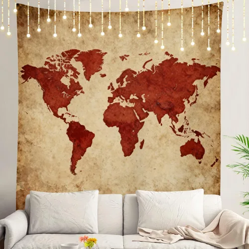 Vista 52 de Shrahala Tapiz de pared de hojas de arce otoñal, hojas rojas llameantes, fondo negro, tapiz grande para colgar en la pared, tapiz decorativo