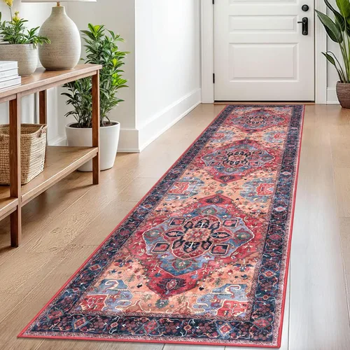 Vista 154 de SIILOOM Alfombra lavable de 2 x 3 pies, alfombra suave color taupe ceniza para entrada, tapete antideslizante para puerta de interior, tapete