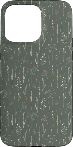 Vista 31 de Neutral Boho Dried Wildflower Meadow Botanical (Olive) Case for iPhone 17