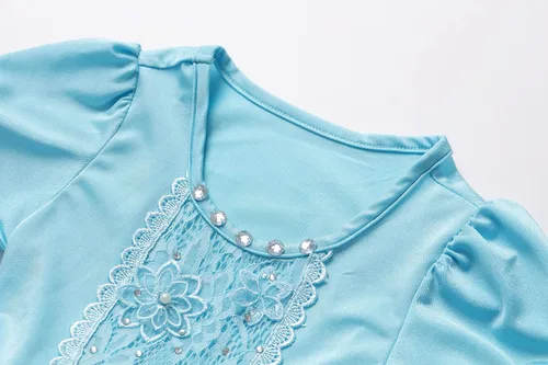 Vista 4 de Princess Costume Cinderella Dresses for Girls Blue Dress Up Clothes Accessories for Toddler Girls Fancy Dress Birthday Party