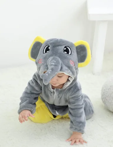 Vista 5 de BJWEO - Lindo disfraz para bebé, niñas y niños pequeños y recién nacidos, disfraz de Navidad, Halloween, enterizo de invierno, piyamas de cosplay