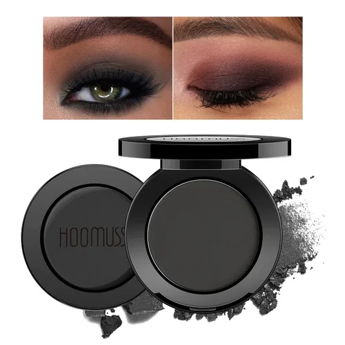 Vista 25 de Paleta de sombras de ojos ahumadas negras, 8 colores, gris oscuro, sombra de ojos ahumada para maquillaje gótico, negro, plateado, blanco, gris