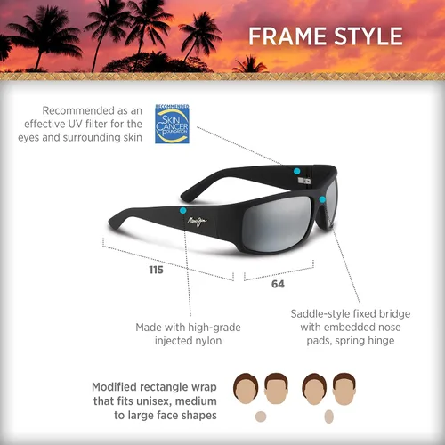Vista 8 de Maui Jim Gafas de sol polarizadas envolventes para hombre y mujer