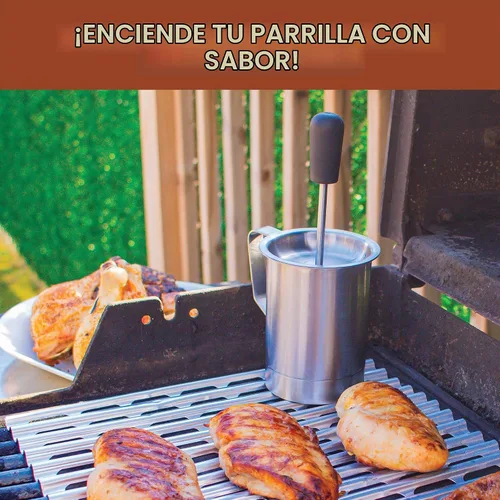 Vista 2 de Bellemain Juego de olla y cepillo para untar – Cepillo de silicona para cocinar, ahumar y parrilla de barbacoa – Juego de mascar carne