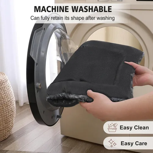 Vista 6 de Paquete de 2 camas para perros grandes, medianos y pequeños, cama rectangular reversible para perros, sofá cama ortopédica lavable y duradera