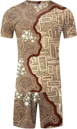 Vista 5 de Conjunto de pantalones cortos de manga corta con estampado digital 3D para hombre, conjunto de dos piezas, trajes ajustados