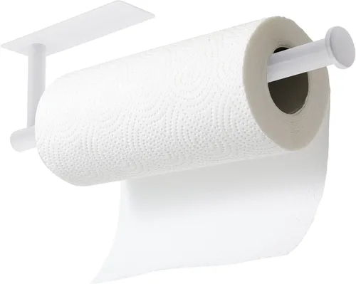 Vista 13 de theaoo - Toallero de papel para debajo del gabinete para cocina, toallero adhesivo para baño, montado en la pared, negro mate, acero inoxidable