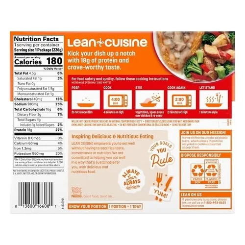 Vista 2 de Lean Cuisine Harina de pollo a base de hierbas, 8 onzas, paquete de 12