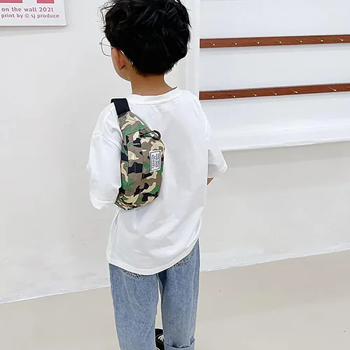 Vista 5 de ANKOMINA Riñonera para niños pequeños, con correa ajustable, para deportes, correr, senderismo, campamento, B