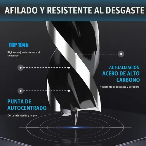 Vista 3 de 6 brocas de taladro hexagonal de 18 pulgadas de largo