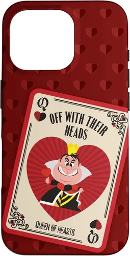 Vista 20 de Disney Carcasa para iPhone 17, diseño de villanos, la reina de corazones con sus cabezas, color rojo
