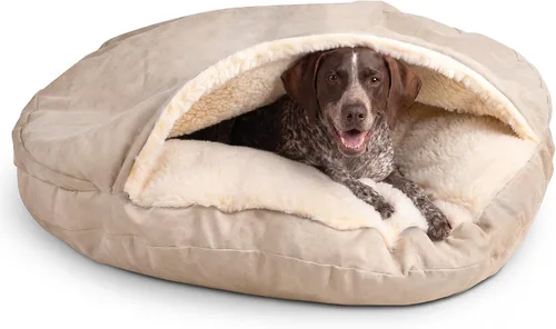 Vista 11 de Snoozer Cama de lujo de microsuede acogedora estilo cueva para mascotas, pequeña, antracita For small sized pets, Removable washable cover