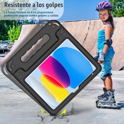 Vista 7 de AVAWO - Funda infantil para iPad de 10.9 pulgadas con protector de pantalla integrado, duradera, a prueba de golpes, ligera, con mango protector