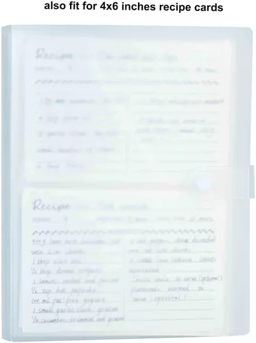 Vista 6 de 4x6 tarjetas de índice de plástico transparente organizador bolsas libro carpeta 40 páginas para 160 tarjetas