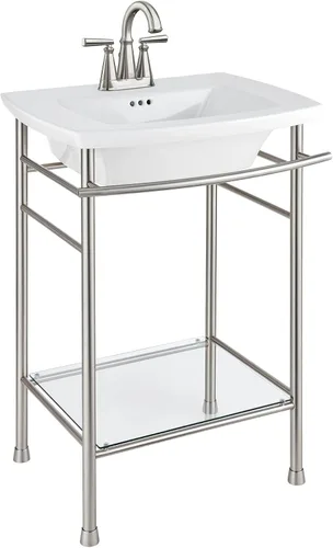 Vista 2 de American Standard 7018201.295 Edgemere Centerset - Grifo de baño, níquel cepillado