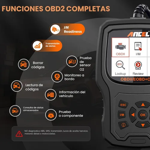 Vista 5 de ANCEL AD530 - Escáner OBD2 para automóvil, lector de código de diagnóstico con definición de código mejorada y gráficos de estado de la batería