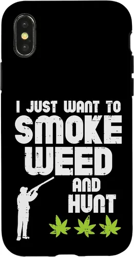 Vista 5 de iPhone 16 Smoke Weed Hunt Funny Hunting Cannabis 420 Hunter Hombres Mujeres Caso