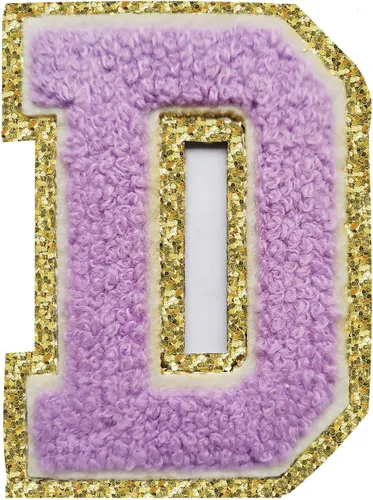 Vista 76 de 3Pcs Letter Patches Varsity Glitters Chenille,SPRT Iron on Blue Letter Patch,Alphabet Cloth Patch for Team Costume Decoration 3.1in Height S
