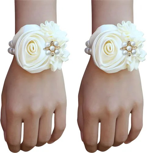 Vista 18 de Boutonniere de rosas de satén, 2 piezas para boda, novio, padrino, padrino, mejor hombre, padre, alfiler de solapa, agujero de botón, flor