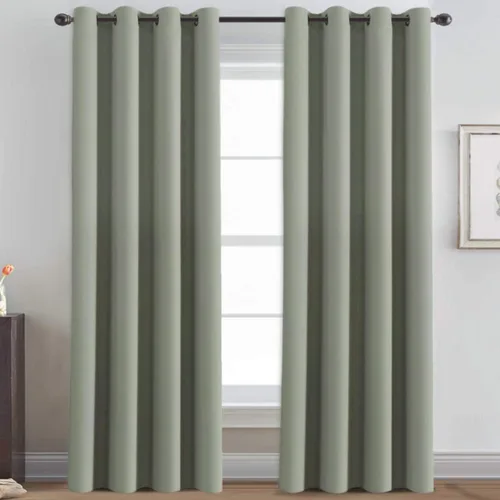 Vista 188 de Cortina opaca para puerta de armario, división de habitación, cortina de tratamiento de ventana para dormitorio, cortina de privacidad con Verde