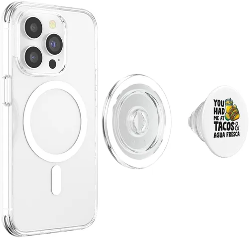 Vista 4 de Tacos & Agua Fresca Fun Mexican Food Lover Comida Mexicana PopSockets MagSafe PopGrip for iPhone