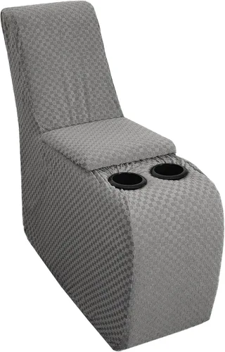 Vista 35 de YEMYHOM Funda elástica de 4 piezas para silla reclinable de jacquard con bolsillo lateral, antideslizante, ajustable, protector de muebles con parte