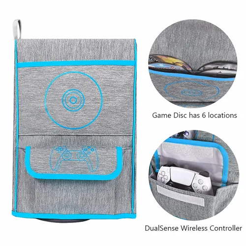 Vista 5 de ANLINKSHINE PS5 Controller Storage Pocket Protective, Nylon Dust Cover for Game Console, Skin Cover Anti Scratch Protector Sleeve Compatible with