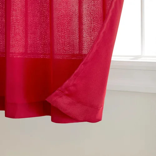 Vista 130 de TOWN & COUNTRY BASICS Cabana Cortinas Sólidas de Peso Pesado para Interiores y Exteriores, Opacidad de Filtrado de Luz con Parte Superior de Ojales