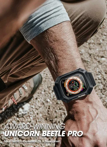 Vista 7 de SUPCASE Funda para Apple Watch Ultra con correa (Unicorn Beetle Pro), [2 protectores de pantalla] [protección contra caídas de grado militar] Funda