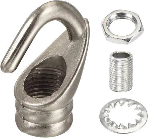Vista 6 de YOKIVE 2 ganchos de techo de aleación M10, colgador de accesorios colgantes galvanizados Lámpara de araña colgante, ideal para el hogar
