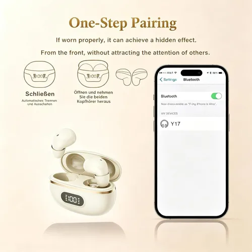 Vista 9 de Xmenha Mini auriculares invisibles extra pequeños inalámbricos Bluetooth pequeños auriculares invisibles para dormir auriculares pequeños micro