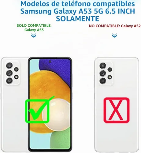 Vista 2 de YmhxcY Funda A53 5G, a prueba de caídas, 3 capas, duradera, a prueba de golpes, protección contra caídas, funda protectora de goma sólida mate