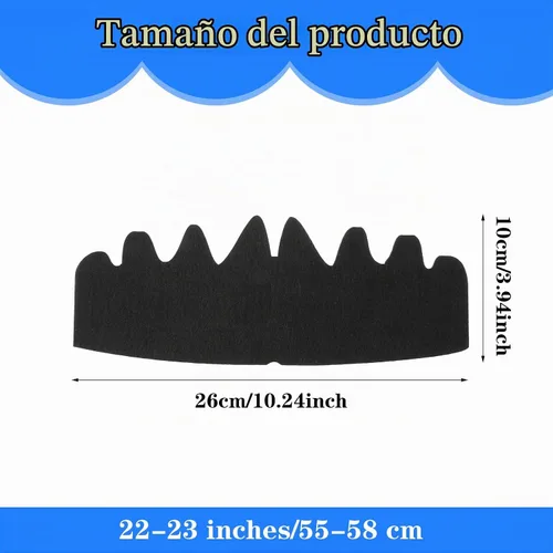 Vista 2 de YUXIANLB 6 piezas de gorras de béisbol negras, flexibles, lavables, reutilizables, para gorras, inserciones de ajuste de gorras, de fieltro