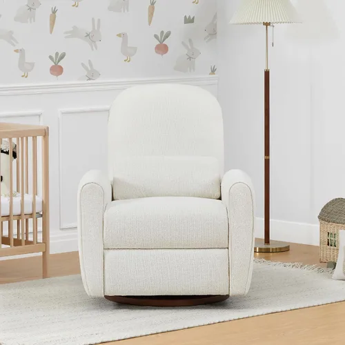 Vista 2 de Watson & Whitely Sillas reclinables eléctricas, mecedora giratoria para cuarto de bebé, con soporte lumbar y almohada lumbar y base de madera maciza