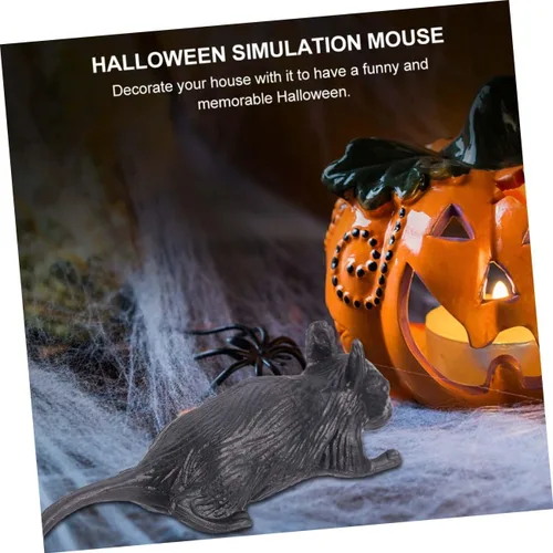 Vista 7 de Toddmomy 10 ratones falsos de plástico, broma de Halloween, ratas de simulación ligeras para decoración de fiestas y accesorios prácticos aterradores