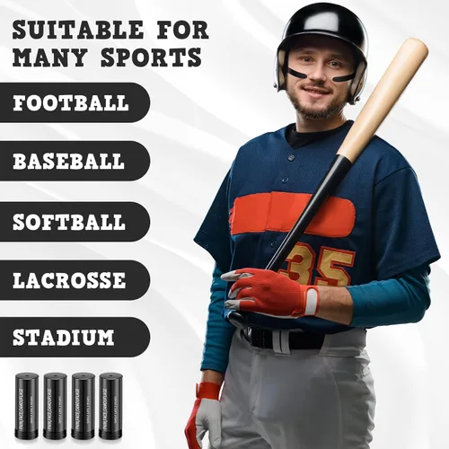 Vista 6 de Sweetude 6 piezas de palo de fútbol deportivo para cara deportiva, pintura facial de fútbol, para sóftbol, béisbol, atletas, estadio, Halloween