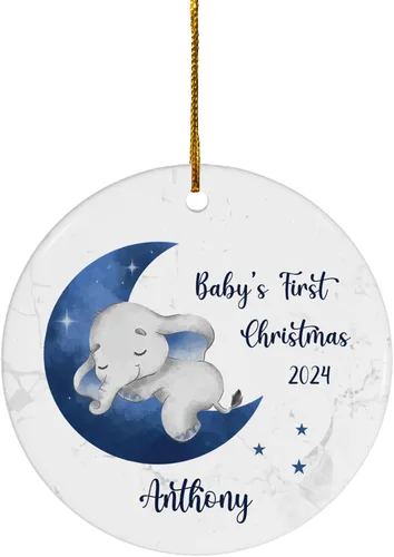Vista 13 de FLOCHIL Adorno personalizado para la primera Navidad del bebé 2024, adorno de la primera Navidad de los bebés 2024, regalo para niños, niñas, bebés