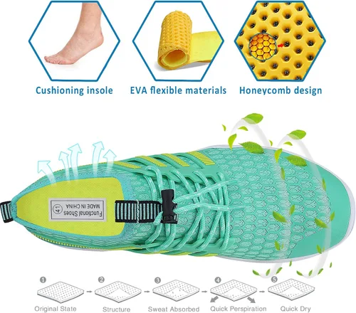 Vista 4 de Wyhan - Zapatos de agua para hombre y mujer secado rápido calcetines acuáticos zapatos de buceo para playa natación surf piscina yoga viajes al aire