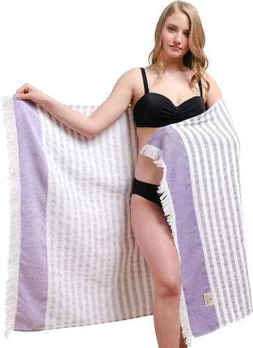 Vista 18 de American Soft Linen Toallas de playa peshtemal turcas 100% algodón, tamaño 35 x 60 pulgadas, paquete de 4 toallas de natación para toallas de playa