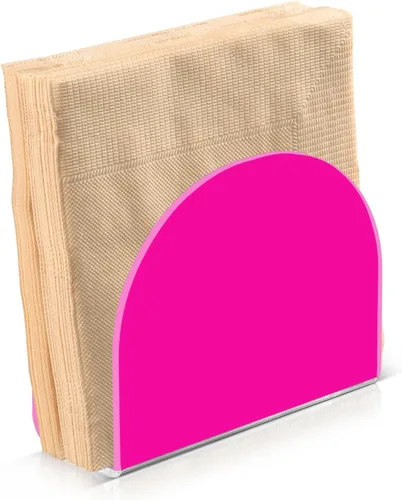 Vista 11 de Servilleteros color rosa coral claro, servilletero acrílico para almuerzo, servilletero, vertical, servilletero, para mesa, restaurante, picnic